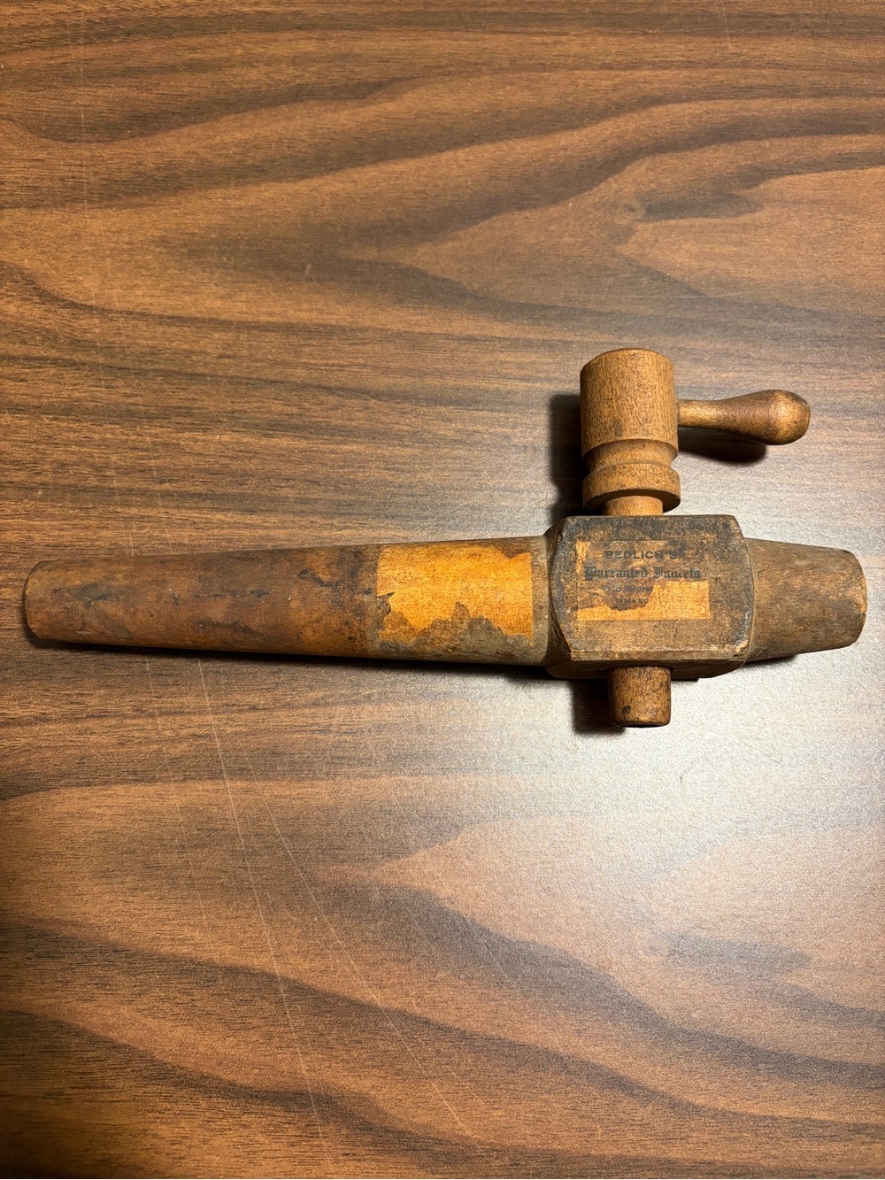Vintage Wooden Keg wine tap Redlich’s